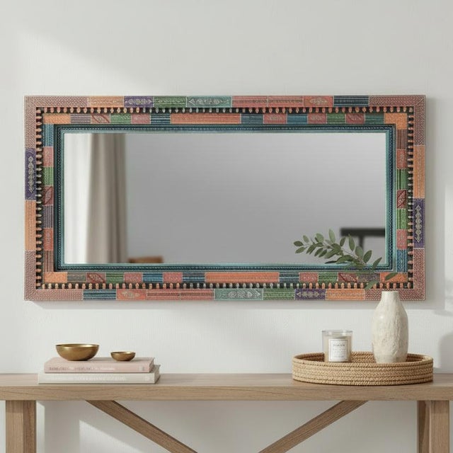 Dimensions: 36" W x 2" D x 60" H Brilliantly decorated with ornate hand painted designs decorating every inch of this...