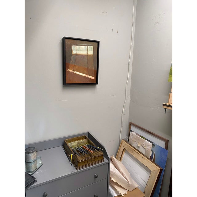 Early 21st Century Warm Light by Riley Doyle | Oil on linen mounted on panel depicting a window with soft shadows. For Sale - Image 5 of 5