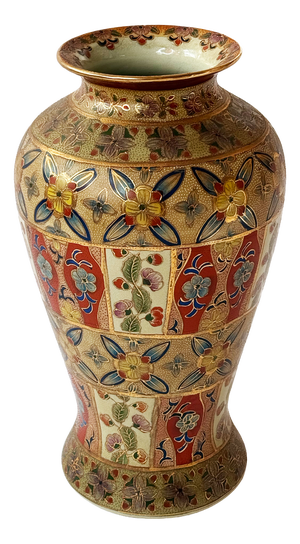 Japanese Ceramic Vase in Satsuma Style, 1970s