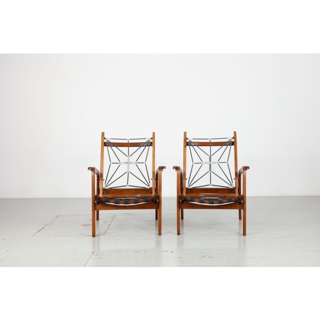 Italian Armchairs with Adjustable Backrest, 1950s, Set of 2 For Sale - Image 6 of 18