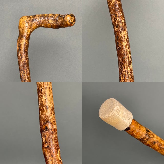 Antique Estate Wood Walking Canes Primitive Sticks Bamboo Blackhorn ...
