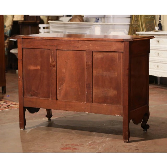19th Century French Louis XV Carved Walnut Provincial Buffet From Provence For Sale - Image 12 of 13