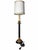 Black and Gold Neoclassical Candlestick Table Lamp With Braided-Trim Shade For Sale - Image 10 of 11