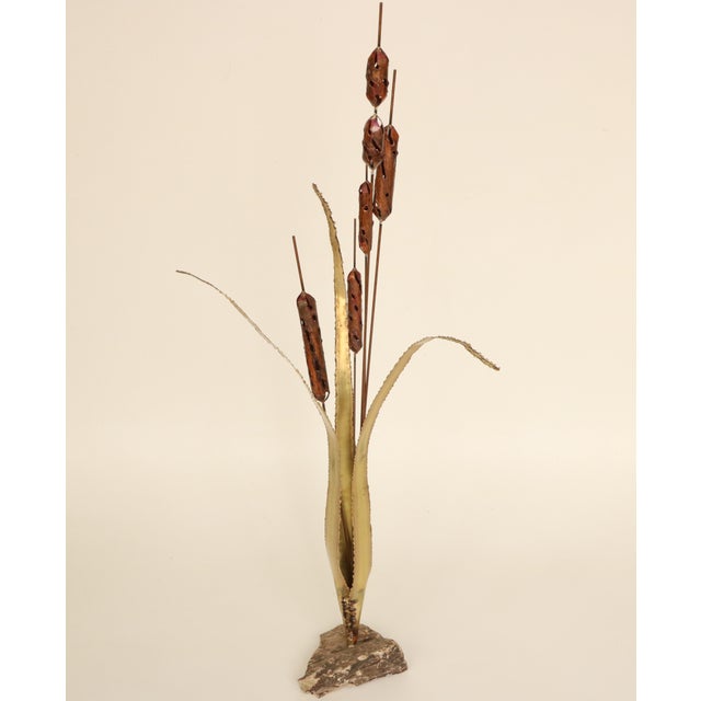 C. Jere Brutalist Metal Cattail Sculpture Chairish