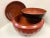 A traditional antique Burmese (Myanmar) red lacquered three piece footed and lidded offering bowl. These vessels were...