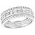 1.5 Carat Diamond Half Eternity Band 14 Karat White Gold 3-Row Band For Sale - Image 15 of 18