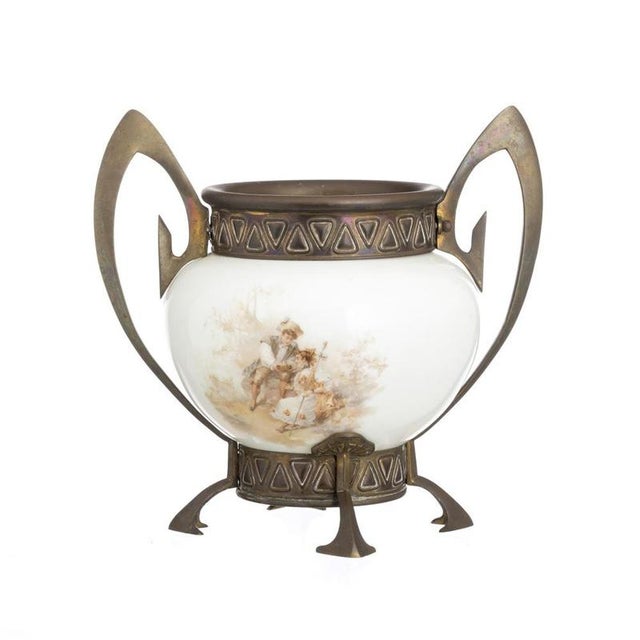 Art Nouveau Glass and Crystal Centerpiece For Sale - Image 6 of 6