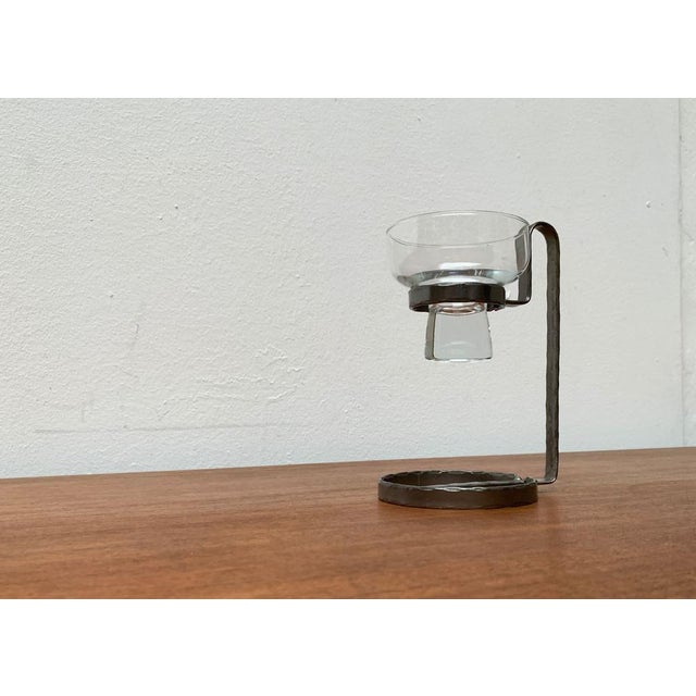 Mid-Century Danish Metal and Glass Candleholder, 1960s For Sale - Image 6 of 18
