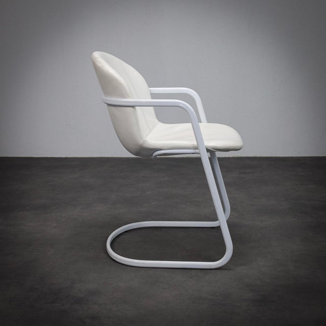 Gastone Rinaldi Vintage Leather Dining Chairs by Gastone Rinaldi for Thema, Italy, 1970s, Set of 4 For Sale - Image 4 of 10