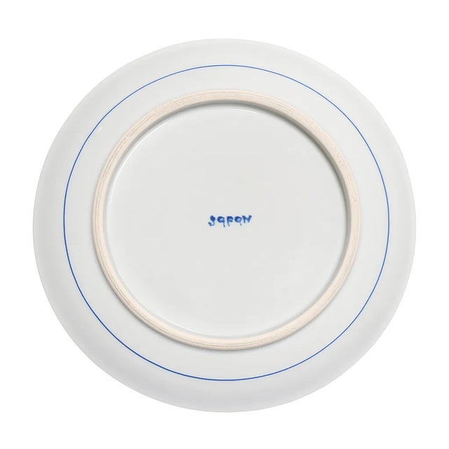 Asian Plates- Pair of Mid-Century Arita Porcelain Plates – Hand-Painted Bird & Peony Motif For Sale - Image 4 of 5