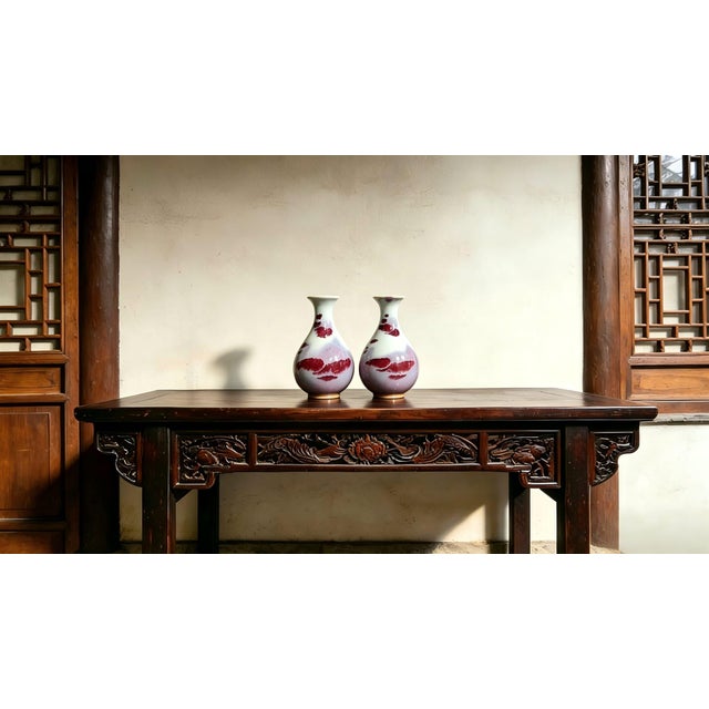 W-10cm,H-16cm the price is for the pair vases Experience the beauty and elegance of Chinese history with our Chinese...
