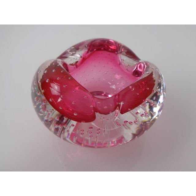 Pink Sommerso Murano Glass Ashtray, Italy, 1960s For Sale - Image 9 of 15