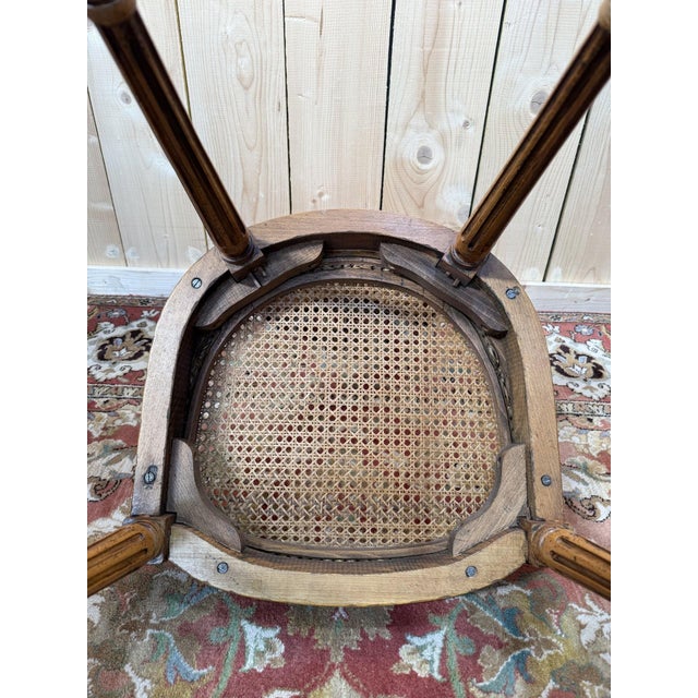 Vintage Louis XVI Style Cane Chairs, 1970s, Set of 6 For Sale - Image 10 of 11