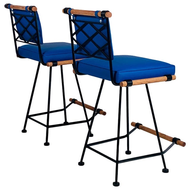 Swiveling California Modern Counter Stools A Pair Chairish