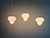 Trio of 1960s Scandinavian pendant lights in white opaline glass, with a rather unique bulbous shape. Each pendant has...