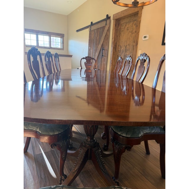 Kindel Winterthur Grand Rapids Estate Dining Collection 10 Chairs • 4 Leaves • Custom Table Pads Included Exceptional...