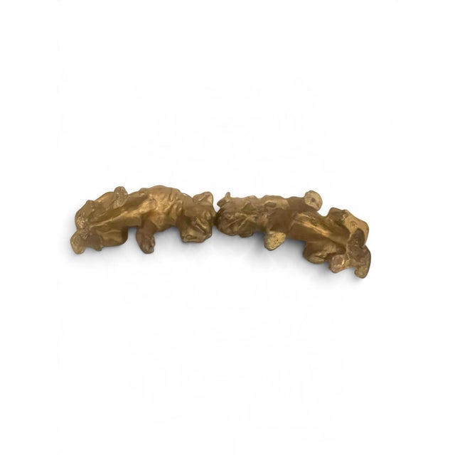19th Century Bronze English Bulldog Fireplace Andiron Chenets - A Pair For Sale - Image 4 of 4