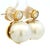 Modern Circa 1990 18k White Gold South Sea Pearl and 1.00 Ct Diamond Earrings For Sale - Image 3 of 14