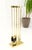 Set of Quality Mid Century Modern Brass Fireplace Tools For Sale - Image 11 of 16