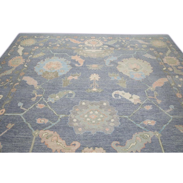 Oriental Hand Knotted Rug Turkish Oushak 9'4" x 12' For Sale - Image 4 of 7