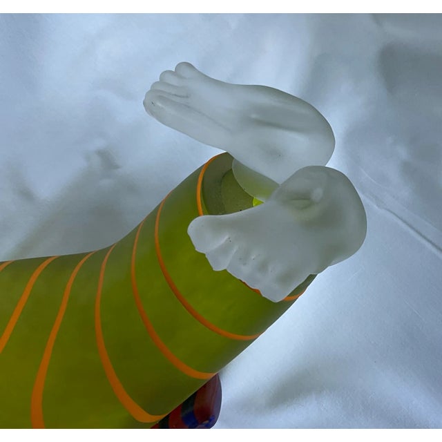 Late 20th Century Late 20th Century Art Glass Court Jester Figure For Sale - Image 5 of 12