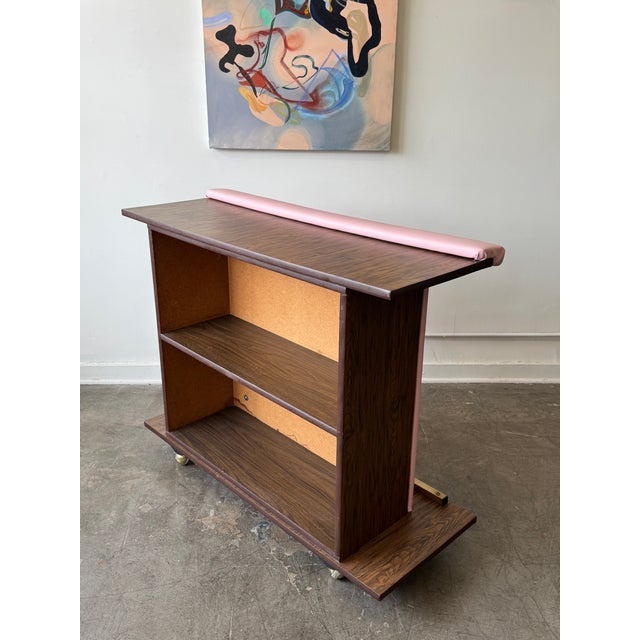 1960's Pink Vinyl Freestanding Bar For Sale - Image 11 of 11