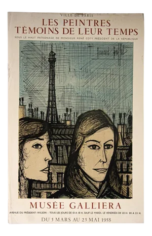 Bernard Buffet, Bernard Buffet Vintage Poster, Offset Print, 1958