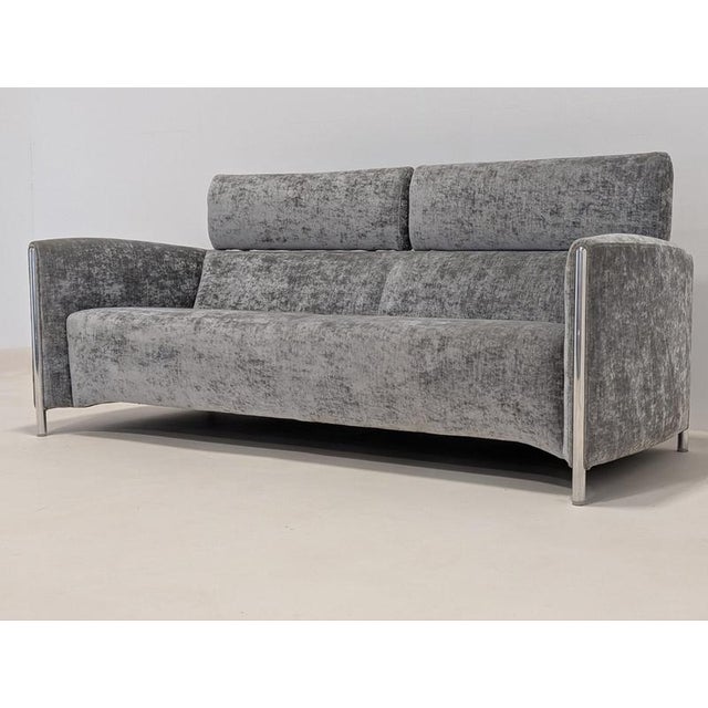 Grey Velvet Goncharov Sofas from Leolux For Sale - Image 5 of 13
