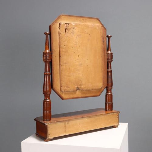 Brown Late 19th Century Tabletop Mirror in Walnut For Sale - Image 8 of 9