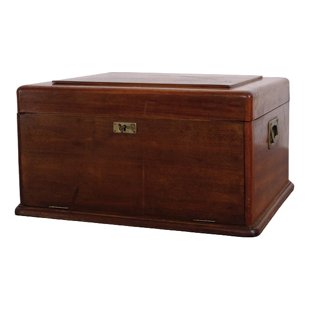 Antique Art Deco Wooden Cutlery Chest, 1920s For Sale
