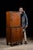 Art Deco Vintage Streamline Art Deco Walnut Lighted Medical Cabinet by Hamilton For Sale - Image 3 of 18