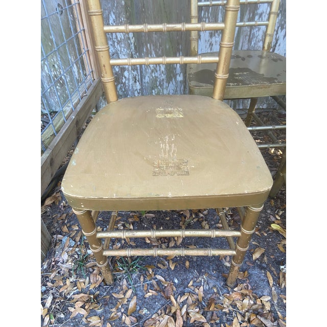 Vintage Shelby Williams Chiavari Chairs - Set of 4 For Sale - Image 9 of 11