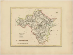 Map of Radnorshire, 1844