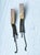 Brass Vintage 1990s Brutalist Brass Gunmetal Chain Fringe Dangle Earrings, Pair For Sale - Image 8 of 11