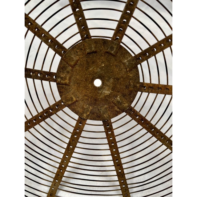 Brown Vintage Metal Gathering Basket For Sale - Image 8 of 11
