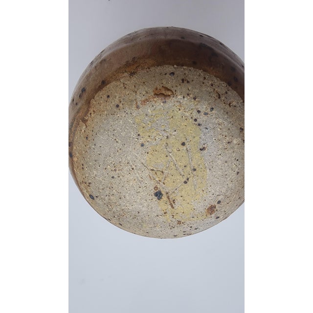 Ceramic Vintage Studio Pottery Speckled Glaze Bud Vase For Sale - Image 7 of 8