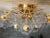 A pair of 2 Murano Glass "poliedri " wall sconce with a gold 24 karat metal frame, a pair Spare parts included. 2 bulbs....