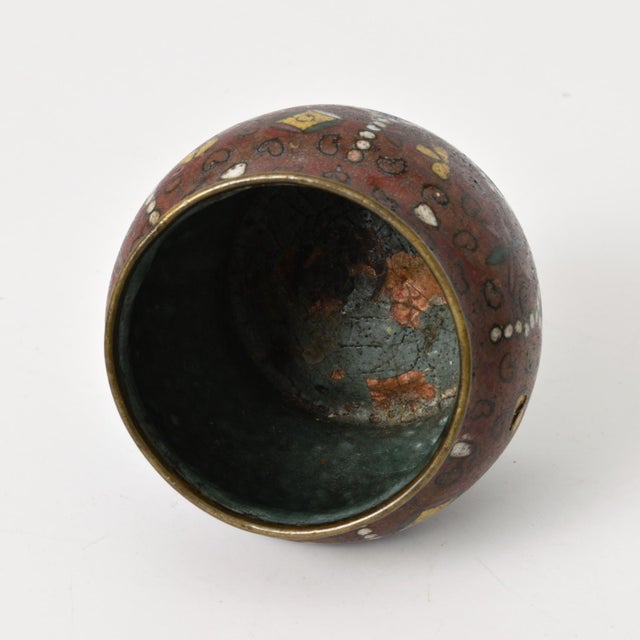 Japanese Cloisonne Enamel Vase, 1800s For Sale - Image 5 of 10