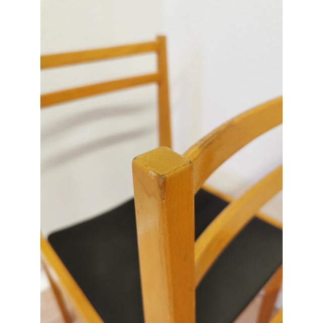 Vintage Scandinavian Wooden Dining Chairs from Stol Kamnik, 1970s, Set of 4 For Sale - Image 10 of 16