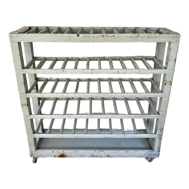 Vintage French Boulangerie Bakery Cart Rack For Sale