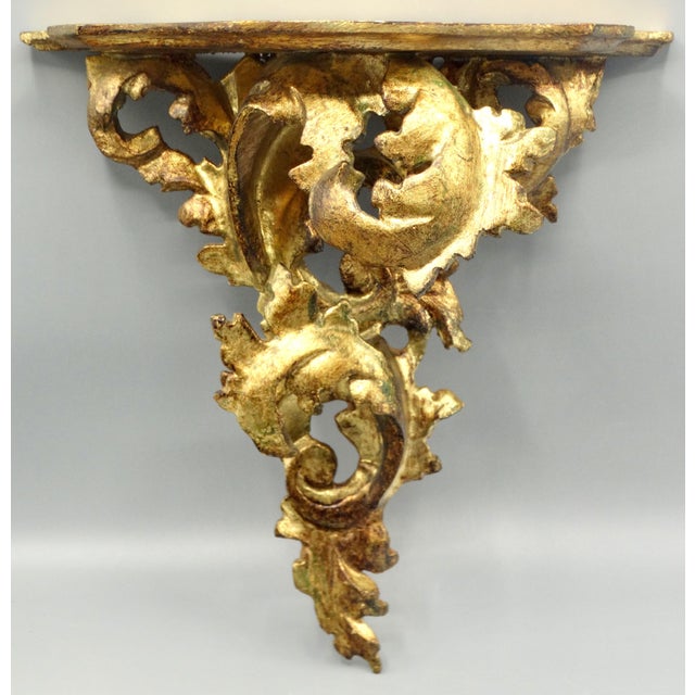 Mid 20th Century Large Italian Gilt Wall Bracket For Sale - Image 5 of 9