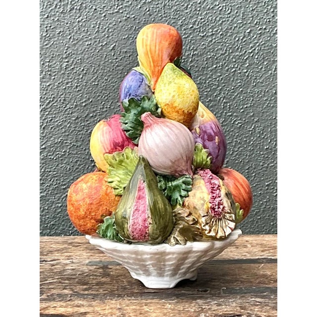 Vintage Italian Ceramic Fruit Topiary For Sale - Image 12 of 12