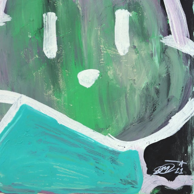 2020s "Perreo" Contemporary Abstract Mixed-Media Painting by Danny Brown For Sale - Image 5 of 5