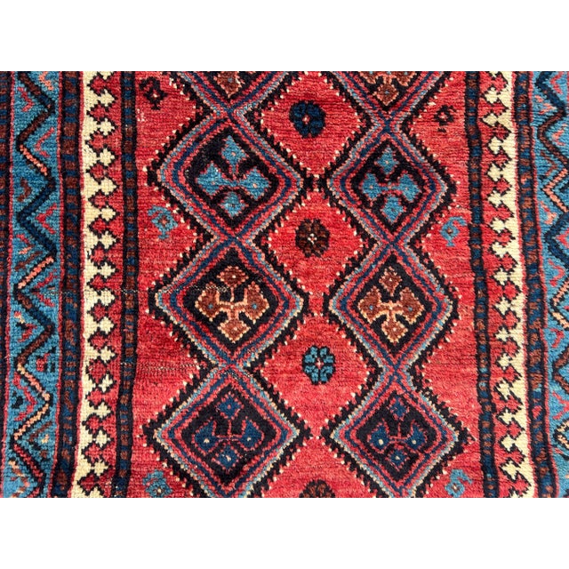 Red Red Antique Turkish Hand-Knotted Rug – Caucasian Tribal Design, Rare Vintage Wool Rug For Sale - Image 8 of 12