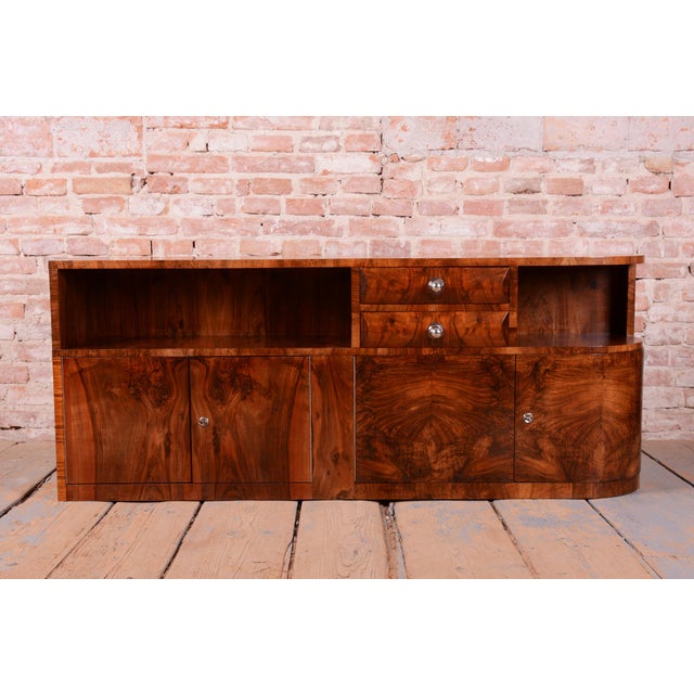 Metal Art Deco Buffet in Walnut and Chrome, 1920s For Sale - Image 7 of 14