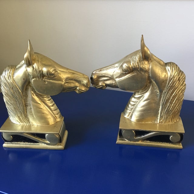 Virginia Metal Crafters Brass Stallion Bookends A Pair Chairish