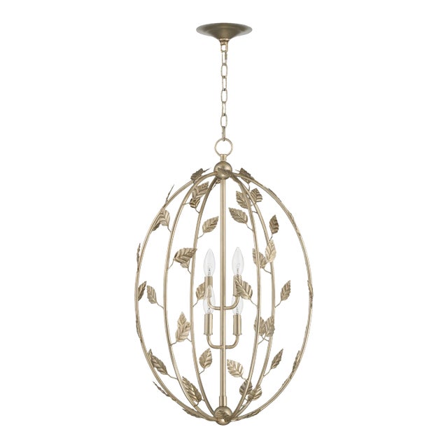 Avon 4-Light Statement Oval Chandelier For Sale
