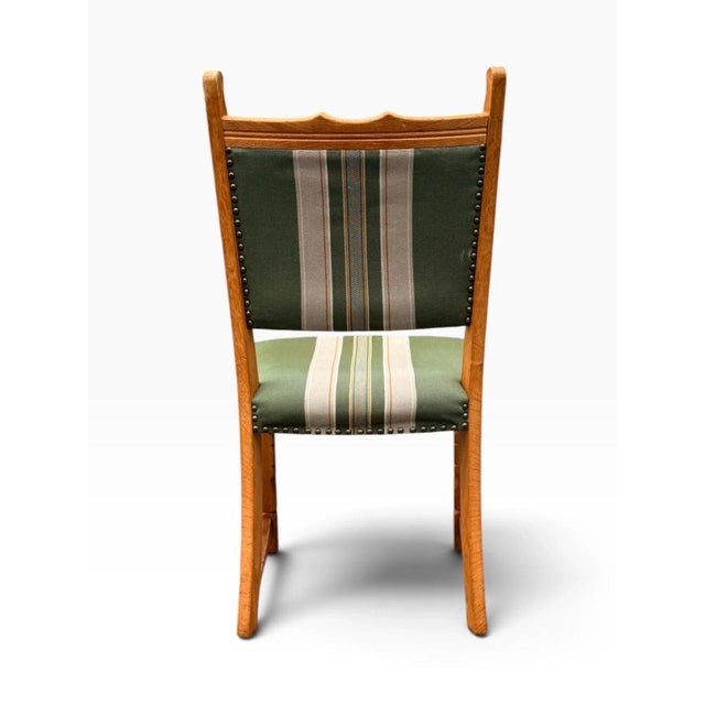 Set of Six Danish Oak Dining Chairs by Henning Kjærnulf For Sale - Image 12 of 16