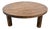 Round Coffee Table in Oak with Octagonal Legs, France, 1950s For Sale