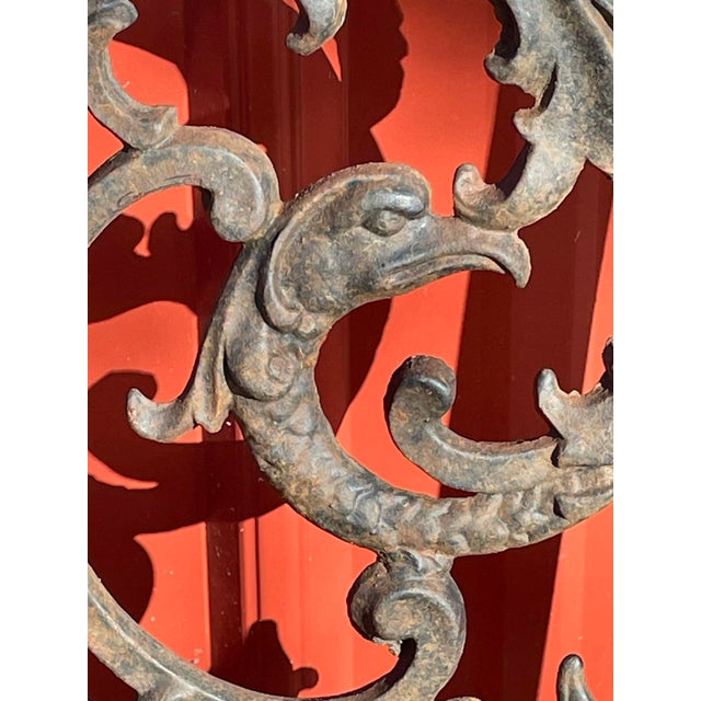 Late 19th Century Antique Victorian Bird of Paridise Cast Iron Garden Gates For Sale - Image 5 of 16